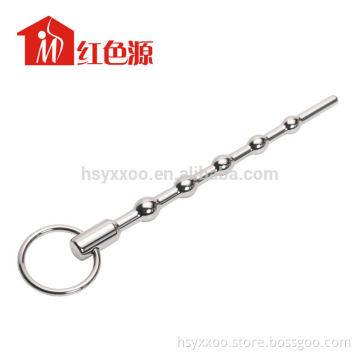 Metal sounding rod stainless steel penis plug glans ring for man sex toys